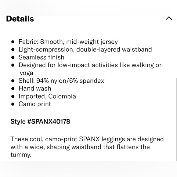 Spanx Seamless Camo Leggings - Picture 8 of 8